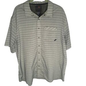 5.11 Tactical Shirt Mens Extra Large Gray Plaid Short Sleeve Button Up Outdoor